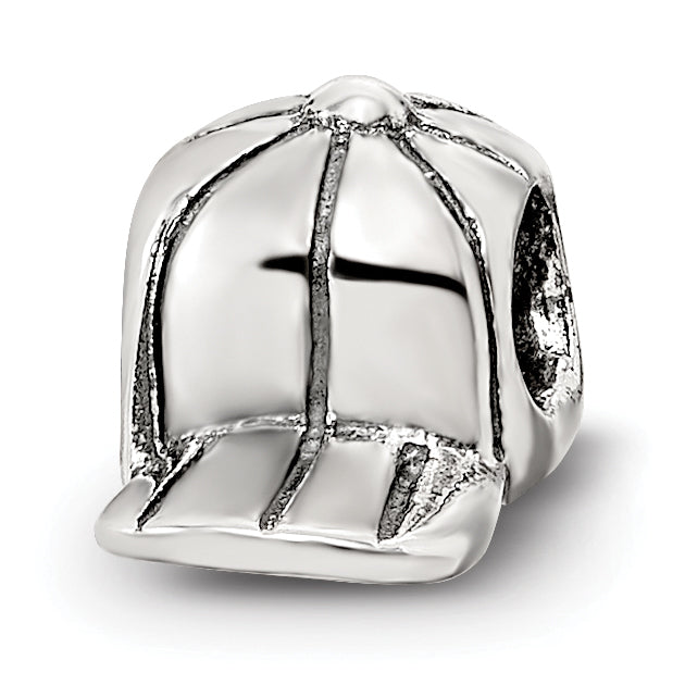 Sterling Silver Reflections Kids Baseball Cap Bead Main image