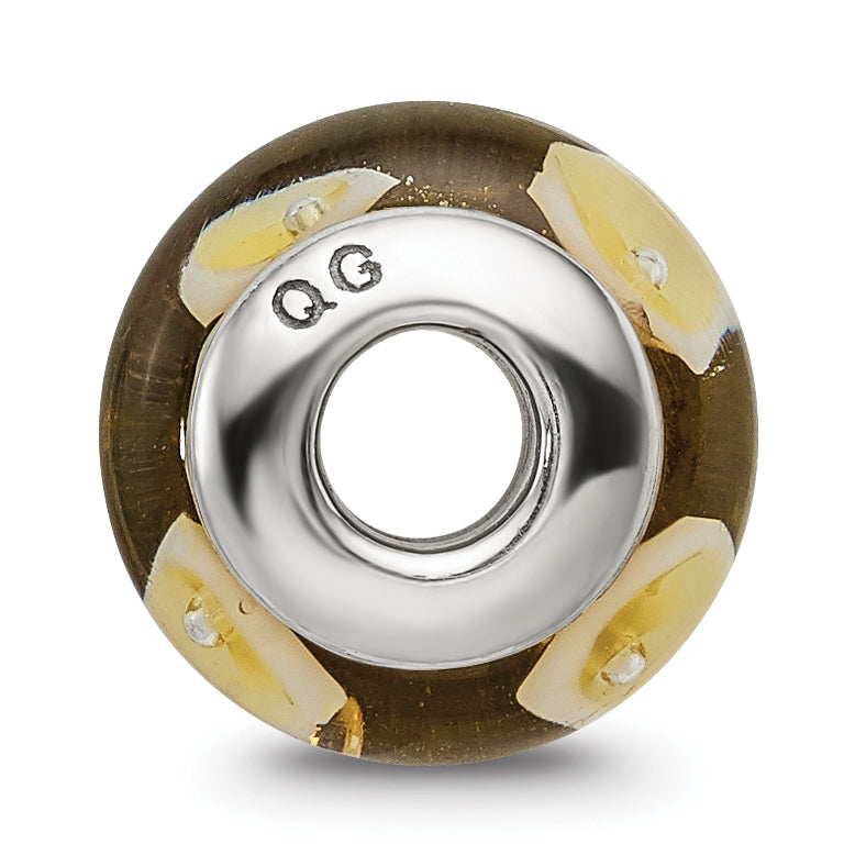 Sterling Silver Reflections Kids Yellow Hand-blown Glass Bead Secondary image