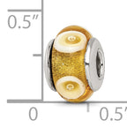 Sterling Silver Reflections Kids Yellow Hand-blown Glass Bead