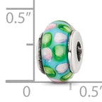 Sterling Silver Reflections Kids Blue Hand-blown Glass Bead