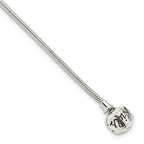 Sterling Silver 20cm Reflections Kids Hinged Clasp Bead Bracelet