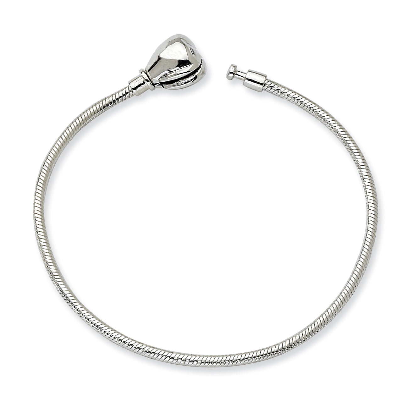 Sterling Silver 20cm Reflections Kids Hinged Clasp Bead Bracelet Main image