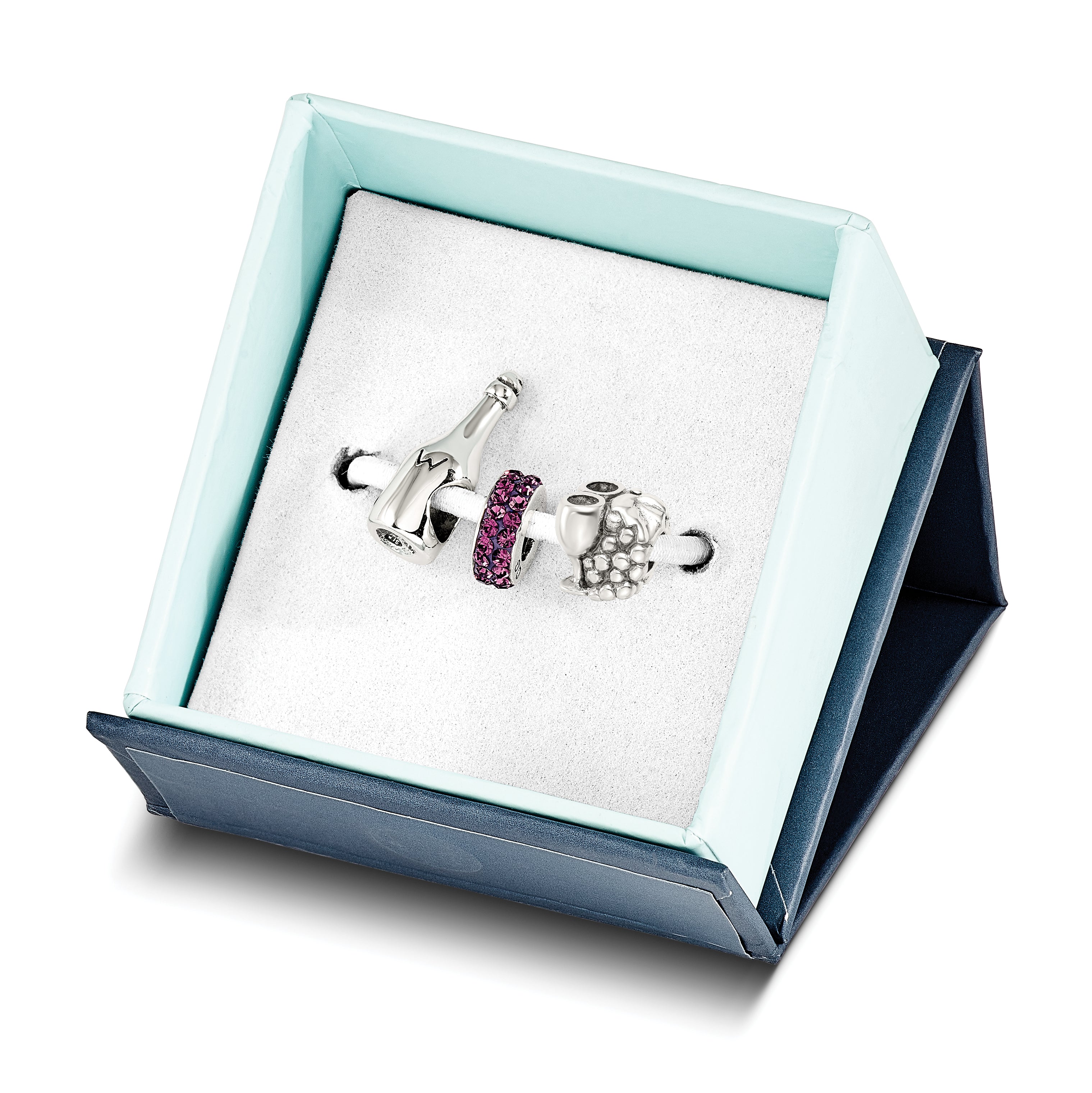Sterling Silver Reflections Wine Country Boxed Bead Set