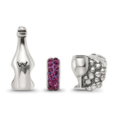 Sterling Silver Reflections Wine Country Boxed Bead Set