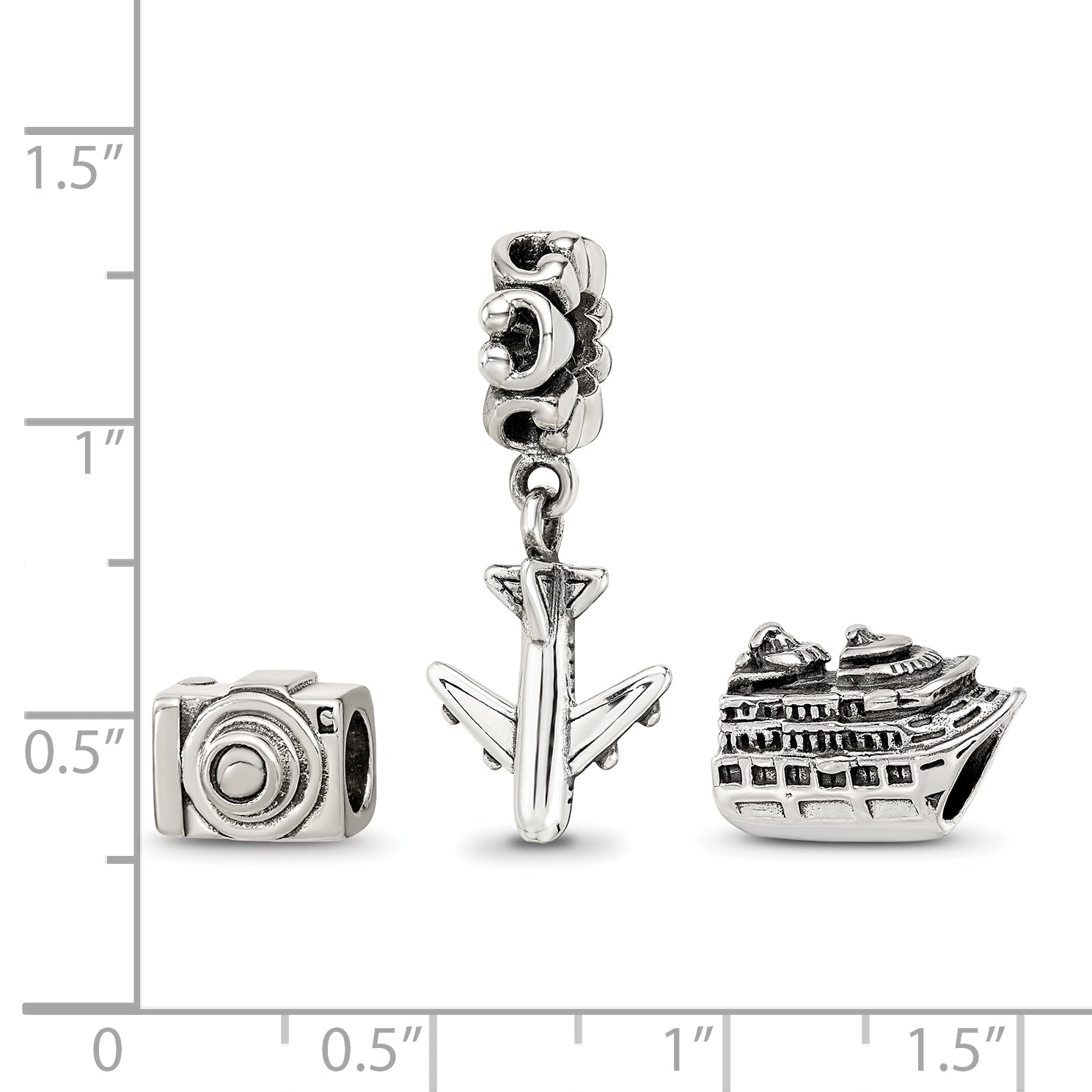 Sterling Silver Reflections Travel Bug Boxed Bead Set