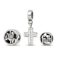 Sterling Silver Reflections Religious Boxed Bead Set