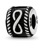 Sterling Silver Reflection Rope Boarder and Infinity Personalized Bead