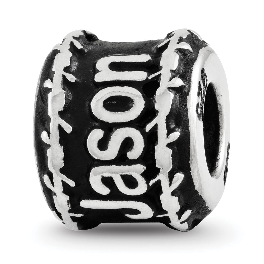 Sterling Silver Reflection Barbed Wire Boarder Personalized Bead