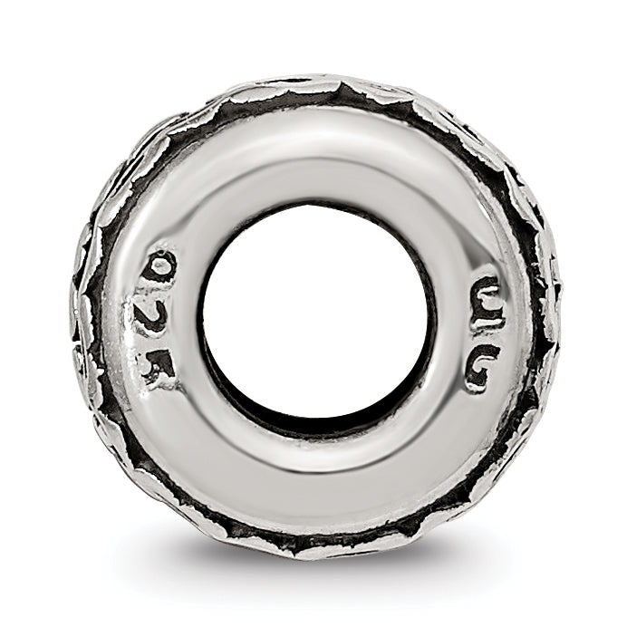 Sterling Silver Reflection Heart Boarder Personalized Bead Secondary image