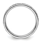 Sterling Silver Stackable Expressions Polished Enameled Peace Ring