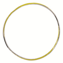 Sterling Silver Rhodium-Plated Yellow Enamel Stackable Twisted Bangle Bracelet