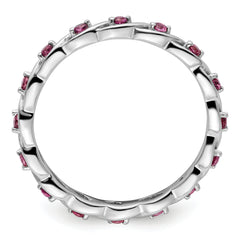 Sterling Silver Stackable Expressions Rhodolite Garnet Ring