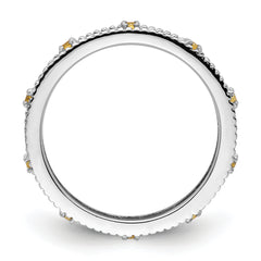 Sterling Silver Stackable Expressions Citrine Ring