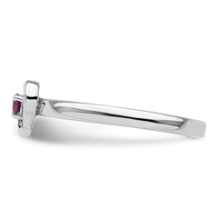 Sterling Silver Stackable Expressions Rhodolite Garnet Heart Ring