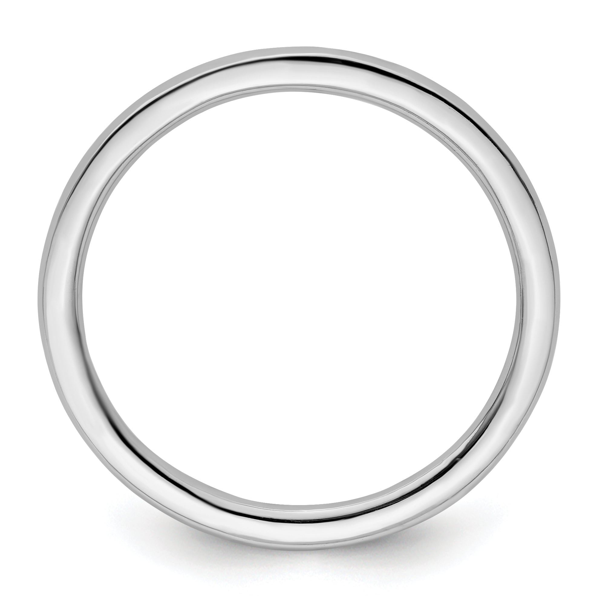 Sterling Silver Stackable Expressions Rhodium Polished Ring - 5