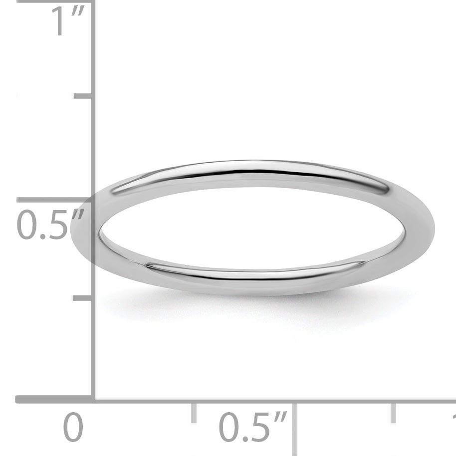 Sterling Silver Stackable Expressions Rhodium Polished Ring - 5