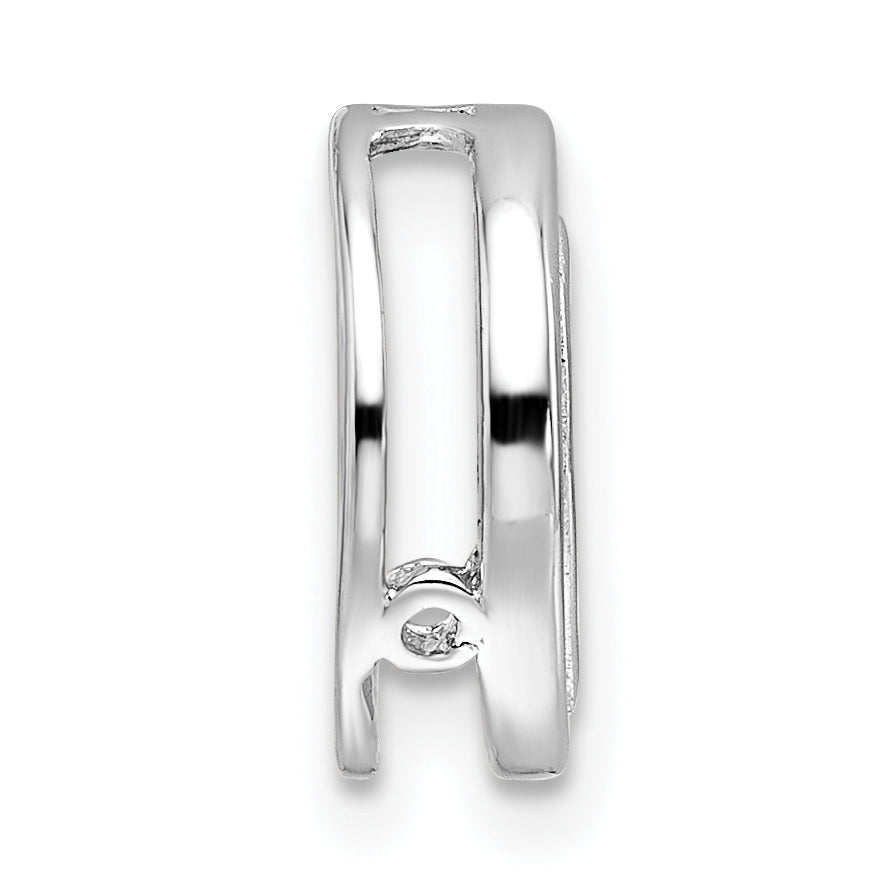 Sterling Silver Stackable Expressions Small Red Enameled Heart Chain Slide