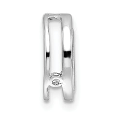 Sterling Silver Stackable Expressions Small Red Enameled Heart Chain Slide