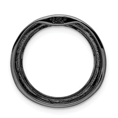 Sterling Silver Stackable Expressions Black-plated Med Polished Chain Slide