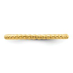 Sterling Silver Stackable Expressions Gold-plated Ring