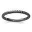 Sterling Silver Stackable Expressions Black-plated Twisted Ring