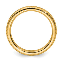 Sterling Silver Stackable Expressions Gold-plated Cable Ring