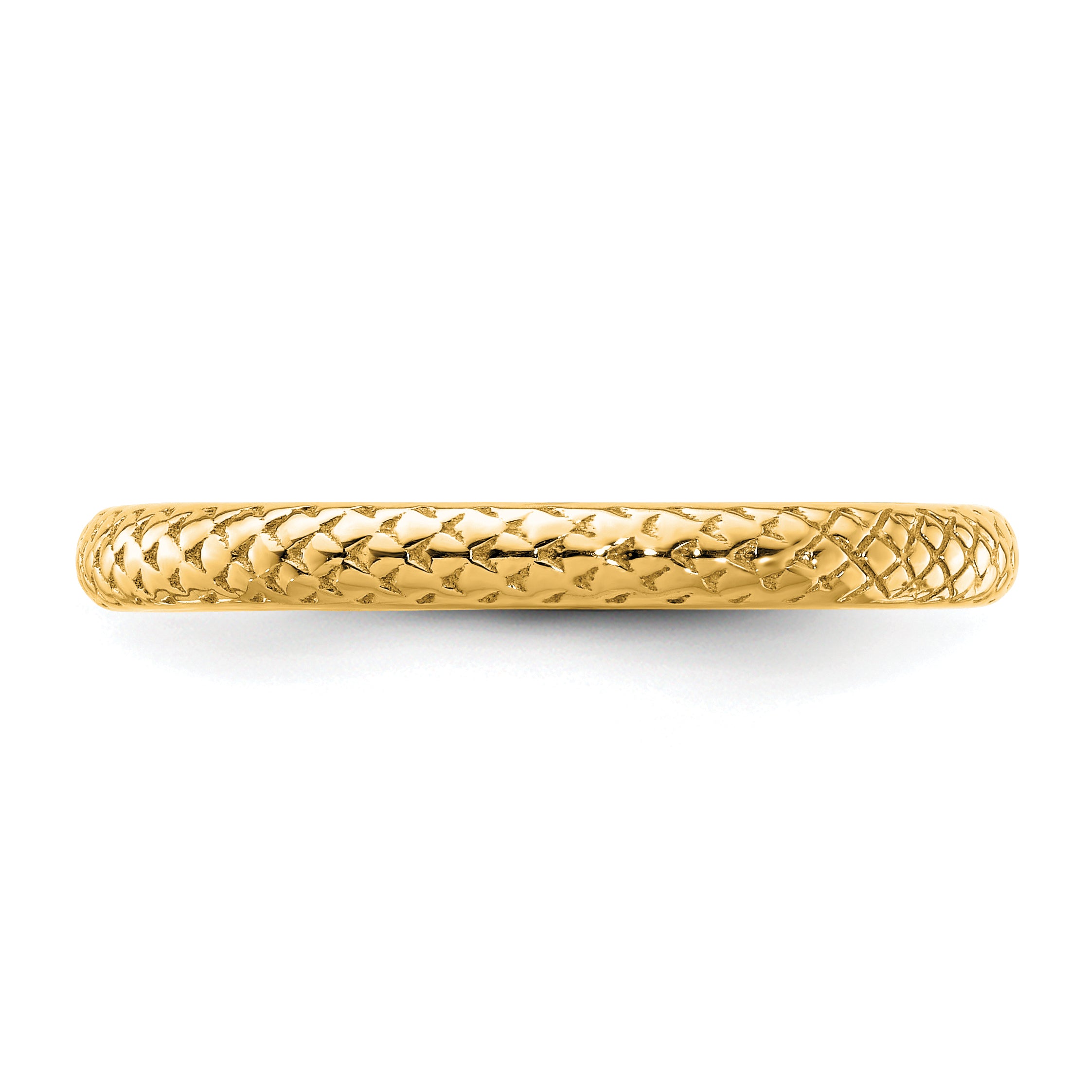 Sterling Silver Stackable Expressions Gold-plated Cable Ring