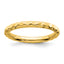 Sterling Silver Stackable Expressions Gold-plated Hammered Ring