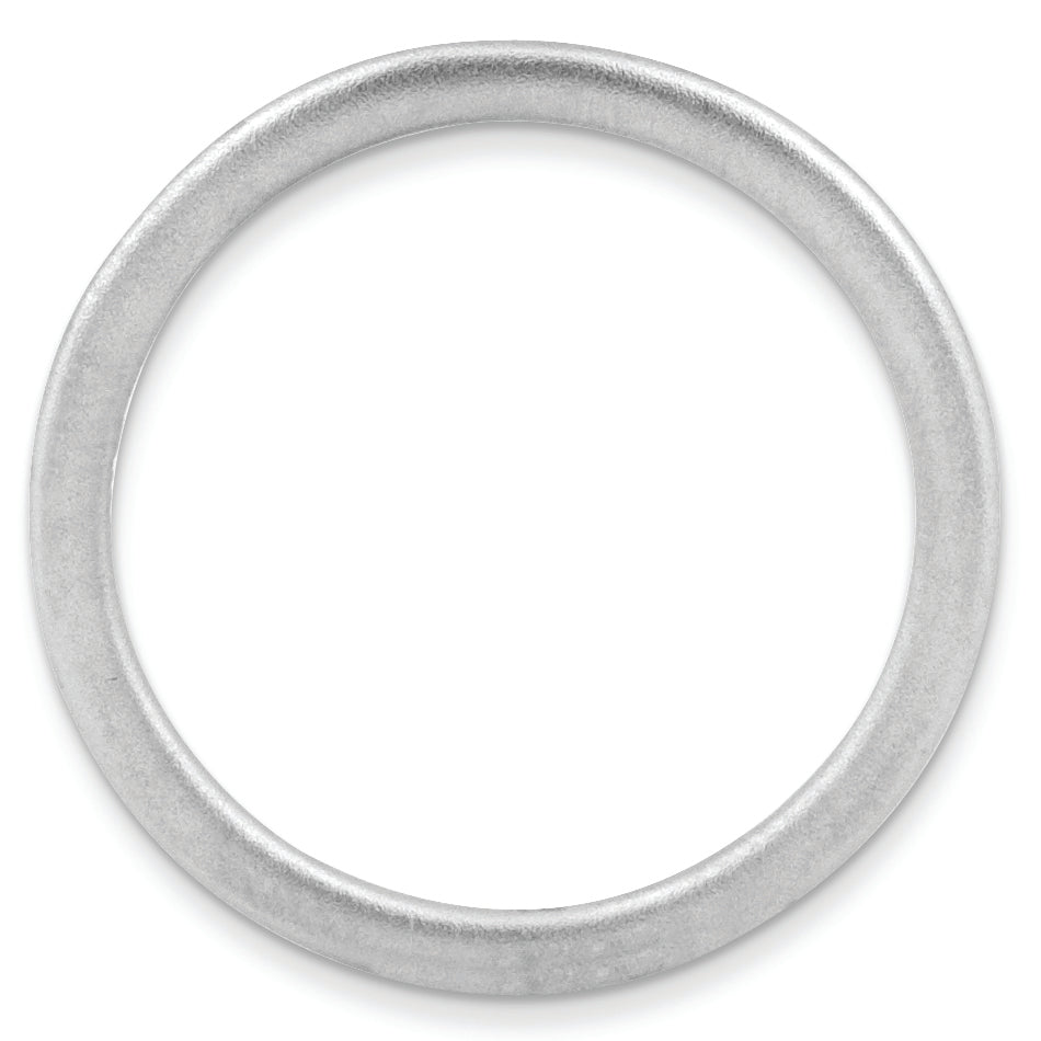 Sterling Silver Stackable Expressions Rhodium Satin Ring - 5