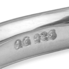 Sterling Silver Stackable Expressions Rhodium Satin Ring - 5