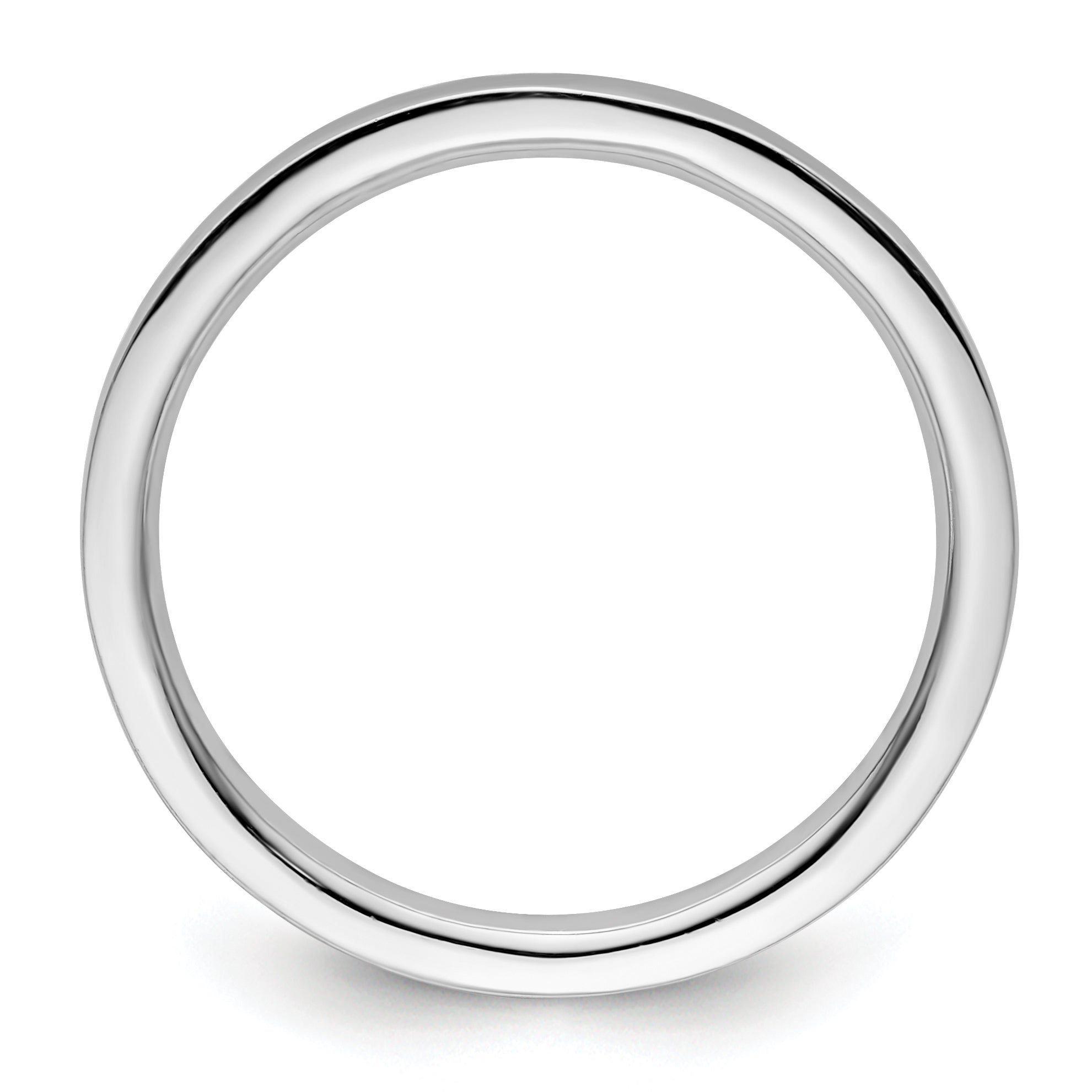 Sterling Silver Stackable Expressions Rhodium Polished Ring - 5