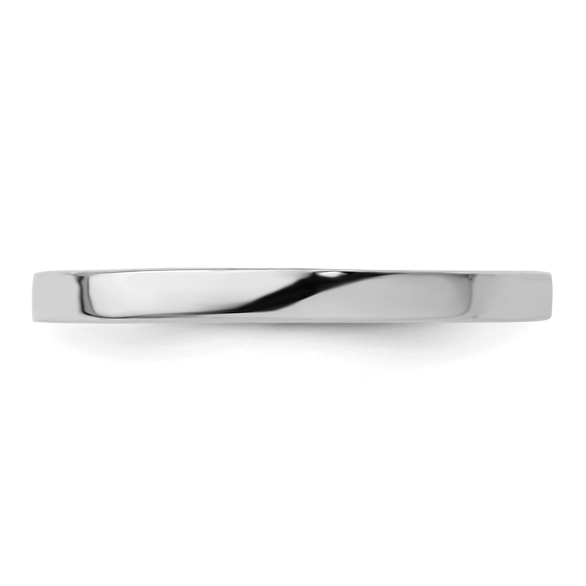 Sterling Silver Stackable Expressions Rhodium Polished Ring - 5