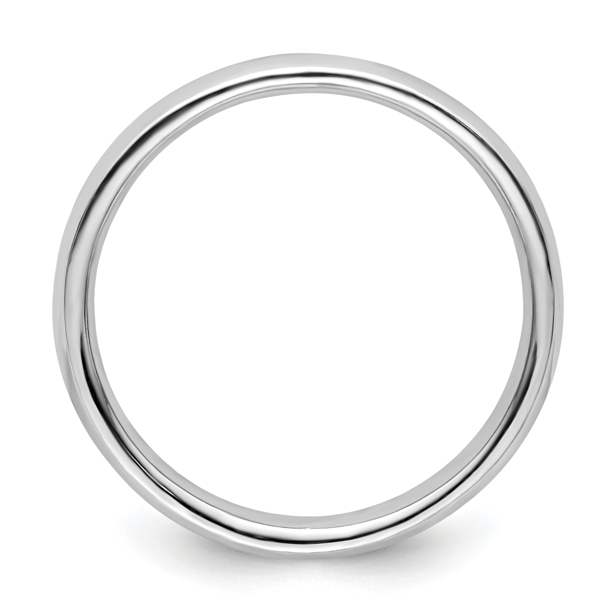 Sterling Silver Stackable Expressions Rhodium Polished Ring - 5