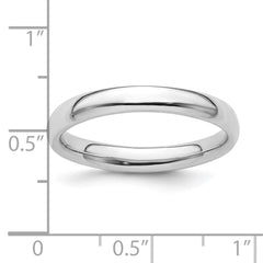 Sterling Silver Stackable Expressions Rhodium Polished Ring - 5