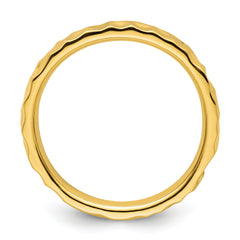 Sterling Silver Stackable Expressions Gold-plated Ring