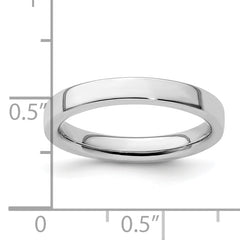 Sterling Silver Stackable Expressions Rhodium Ring - 5