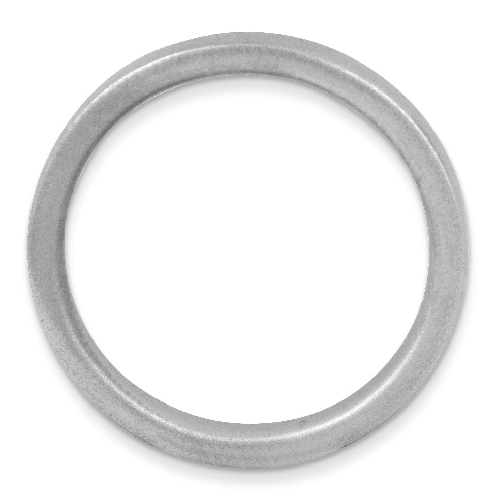 Sterling Silver Stackable Expressions Rhodium Satin Ring - 5