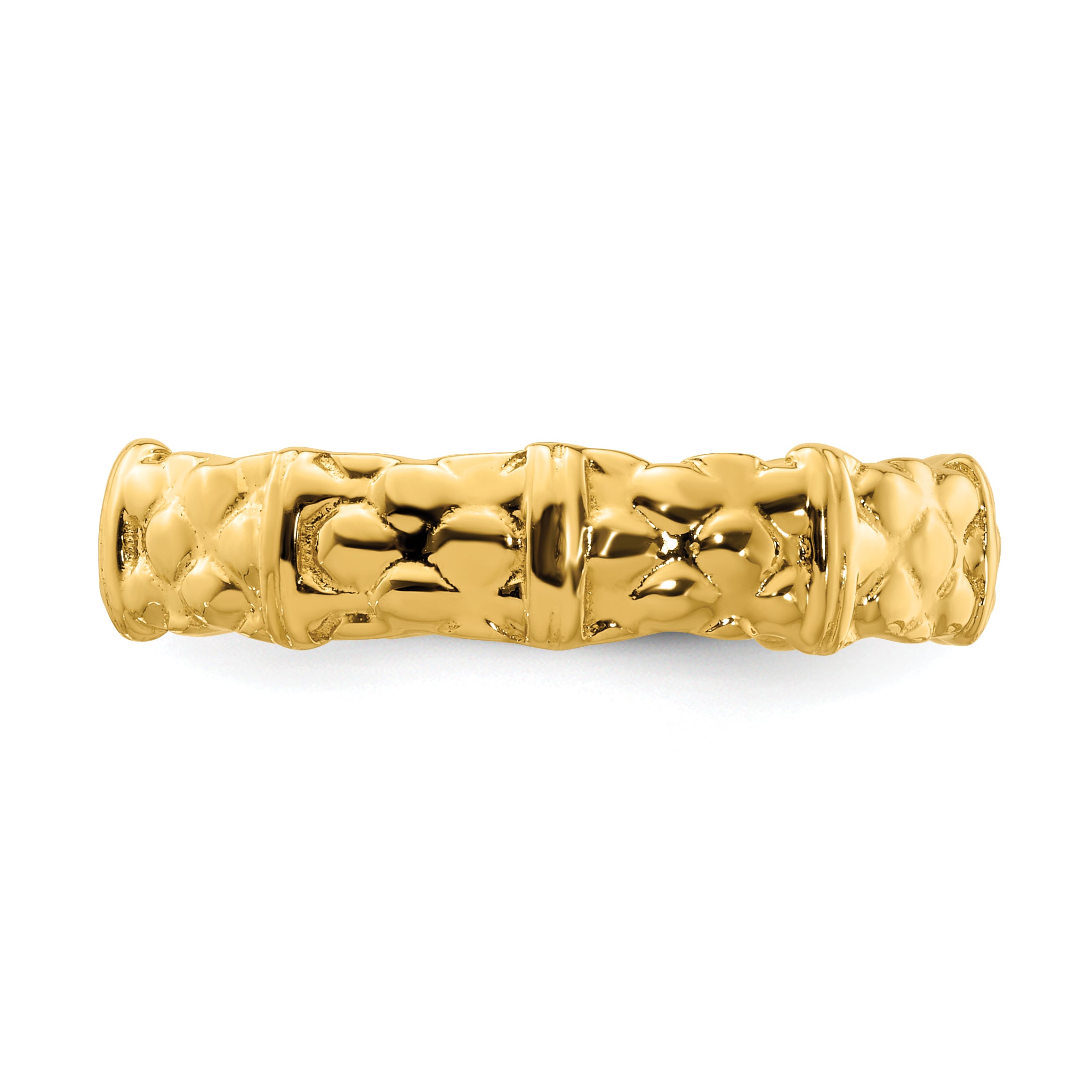 Sterling Silver Stackable Expressions Gold-plated Ring