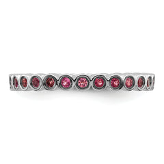 Sterling Silver Stackable Expressions Pink Tourmaline Ring