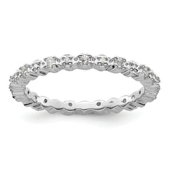 Sterling Silver Stackable Expressions White Topaz & Diamond Ring