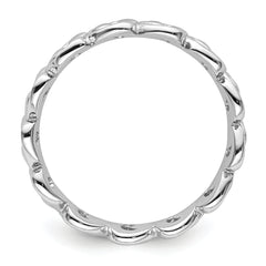 Sterling Silver Stackable Expressions Polished Heart Ring