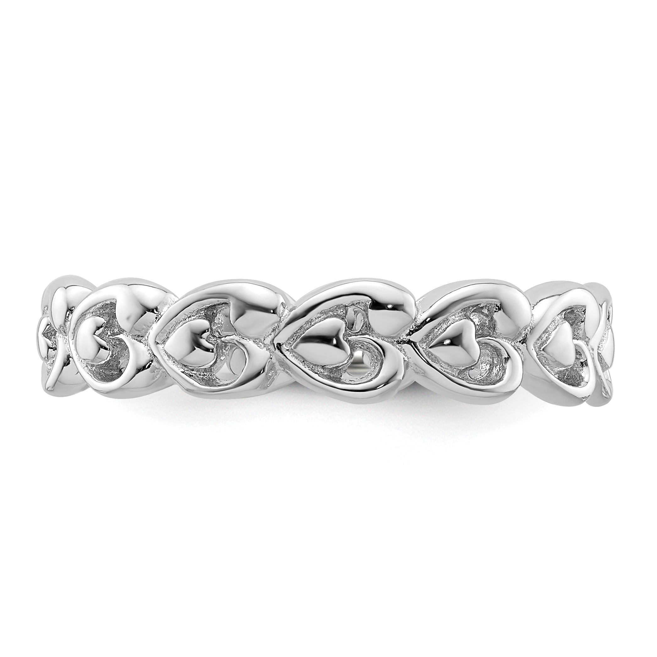 Sterling Silver Stackable Expressions Polished Heart Ring