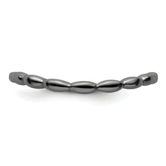 Sterling Silver Stackable Expressions Polished Black-plate Wave Ring - 5
