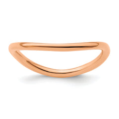 Sterling Silver Stackable Expressions Polished Pink-plated Wave Ring