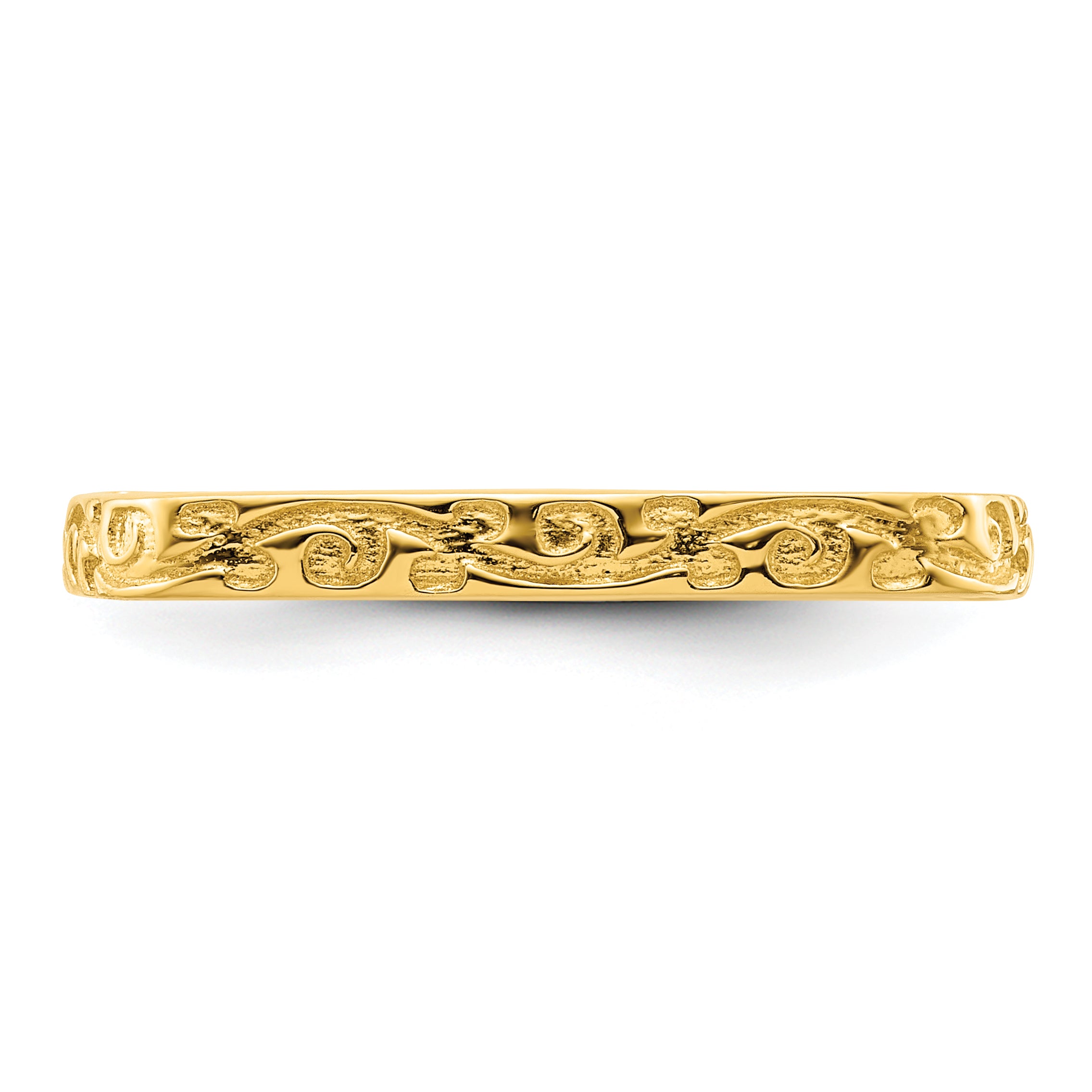 Sterling Silver Stackable Expressions Polished Gold-plated Square Ring