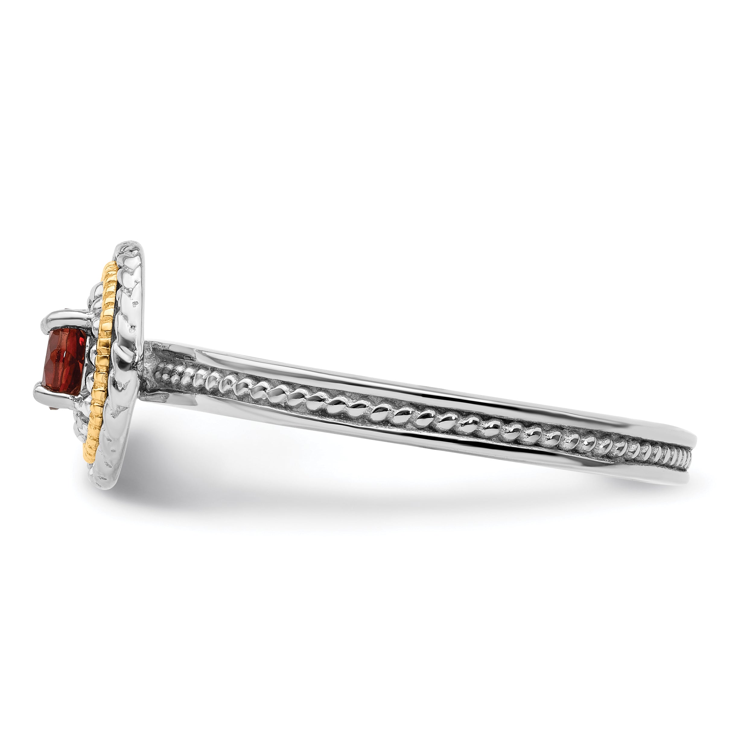 Sterling Silver & 14k Stackable Expressions Sterling Silver Garnet Ring