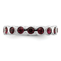 Sterling Silver Stackable Expressions February Swarovski Ring