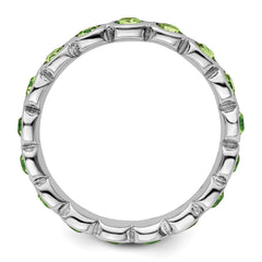 Sterling Silver Stackable Expressions August Swarovski Ring