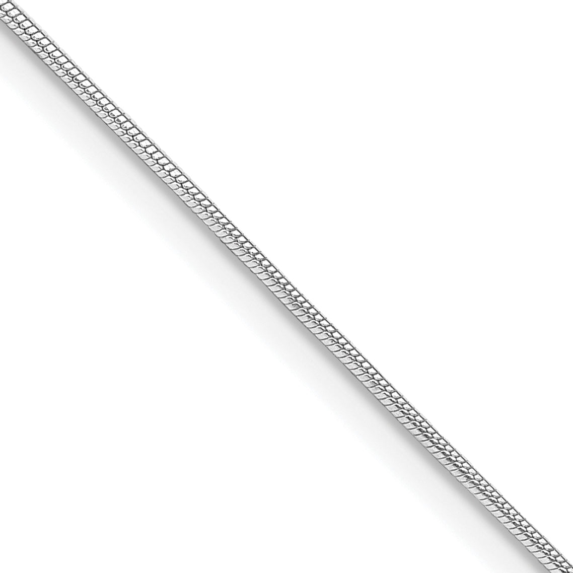 Sterling Silver Rhodium-plated .8mm Round Snake Chain w/2in ext. Main image