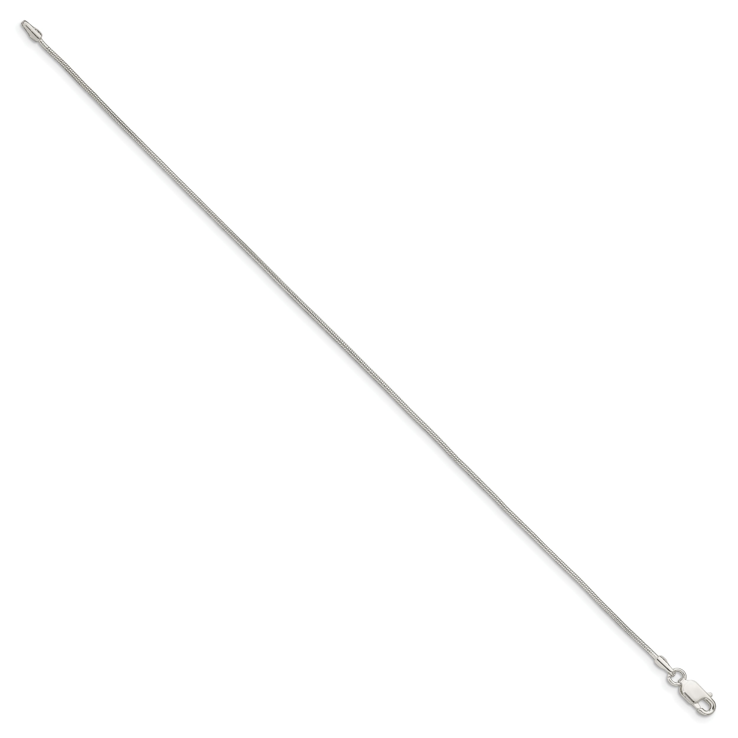 Sterling Silver 1mm Snake Chain - 7